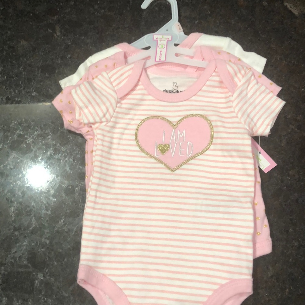 3 Pack short sleeve onsies